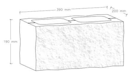 Pustak betonowy elewacyjny łupany CJ Blok PBE-19-2
